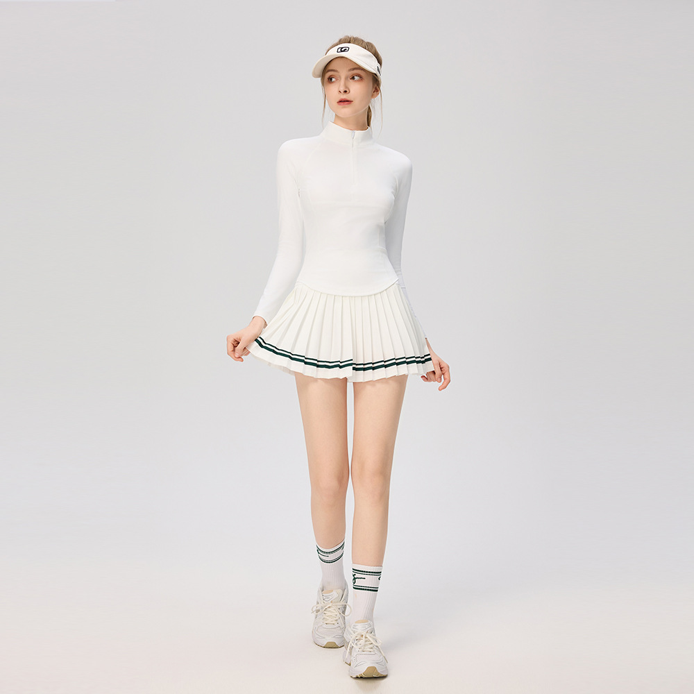 Women’s Tennis Zip Top and Pleated A-Line Skirt Set product image