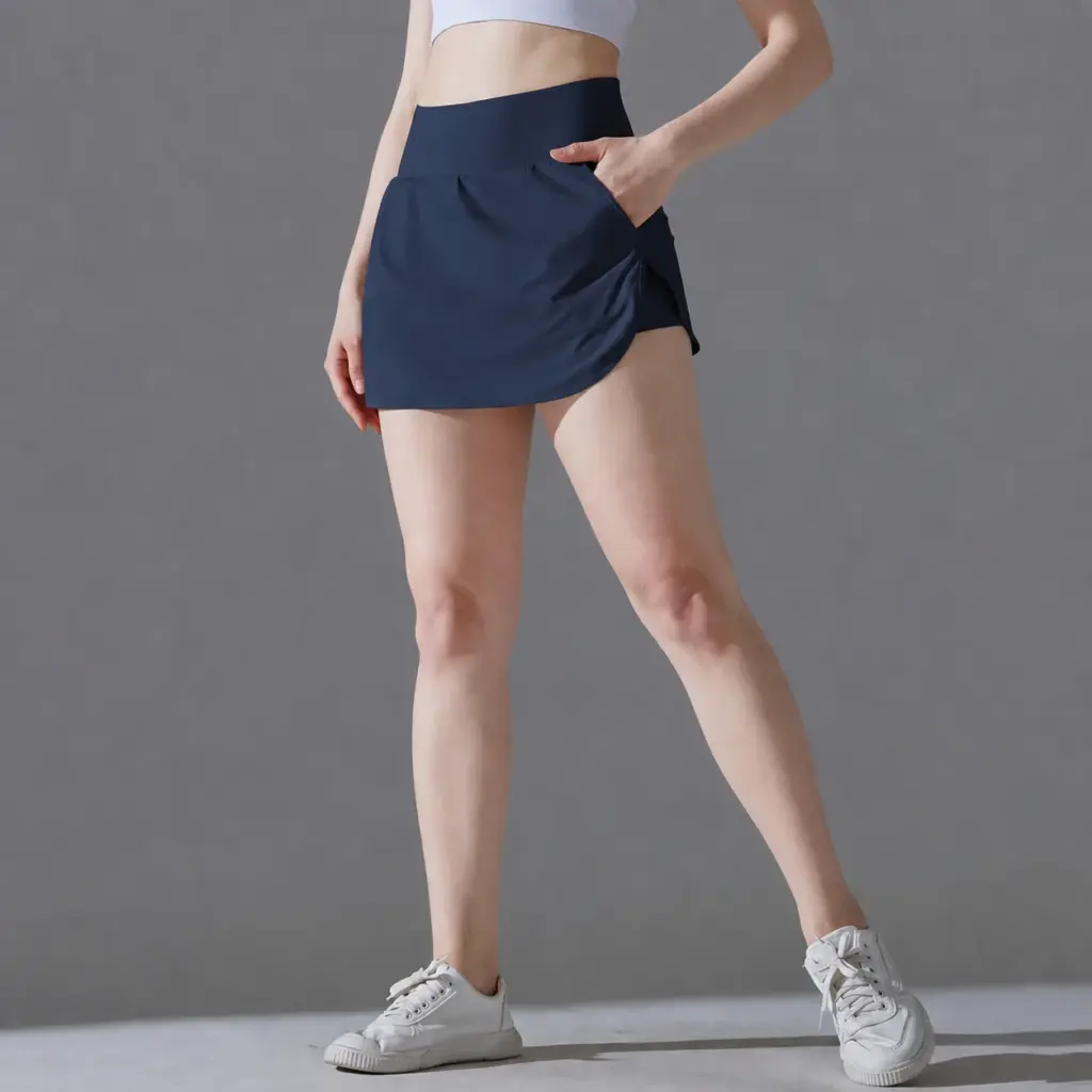 High-Stretch Tennis Skort with Side Pocket fabric detail