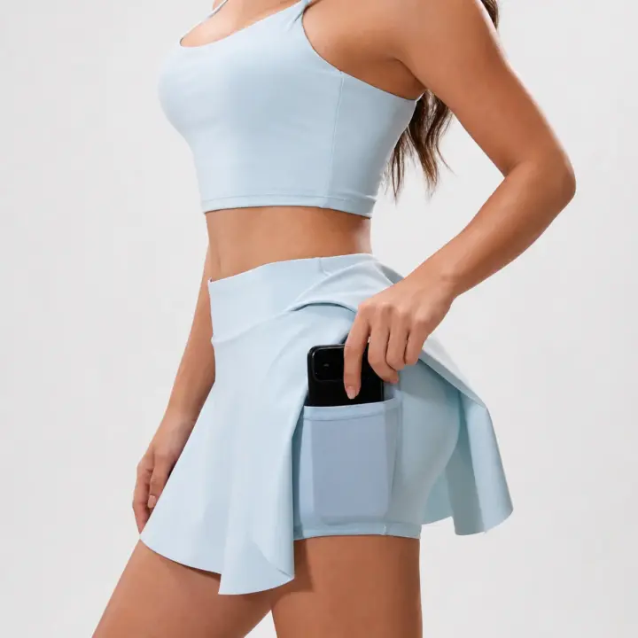 Women’s Active Skirt with Side Pockets and Built-In Coverage