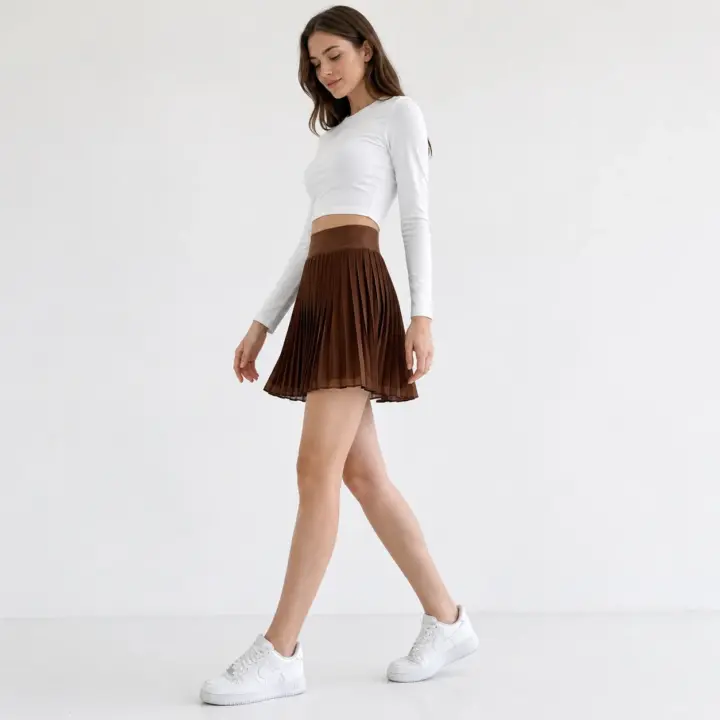 High-Waist Pleated Active Skirt for Women | Soft Stretch styled scene