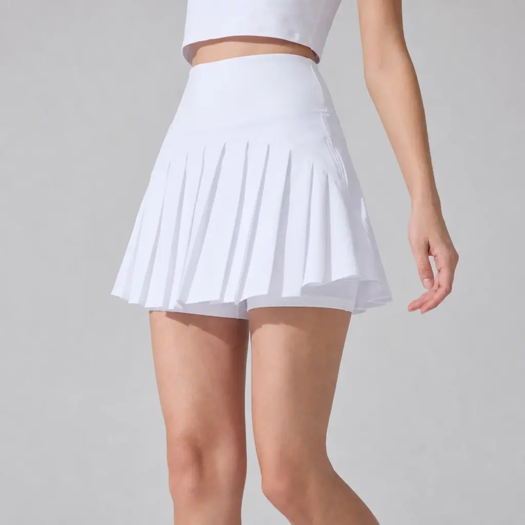 Women's Active Tennis Skirt in White, Cream, Clay Pink, Khaki, Navy color lineup
