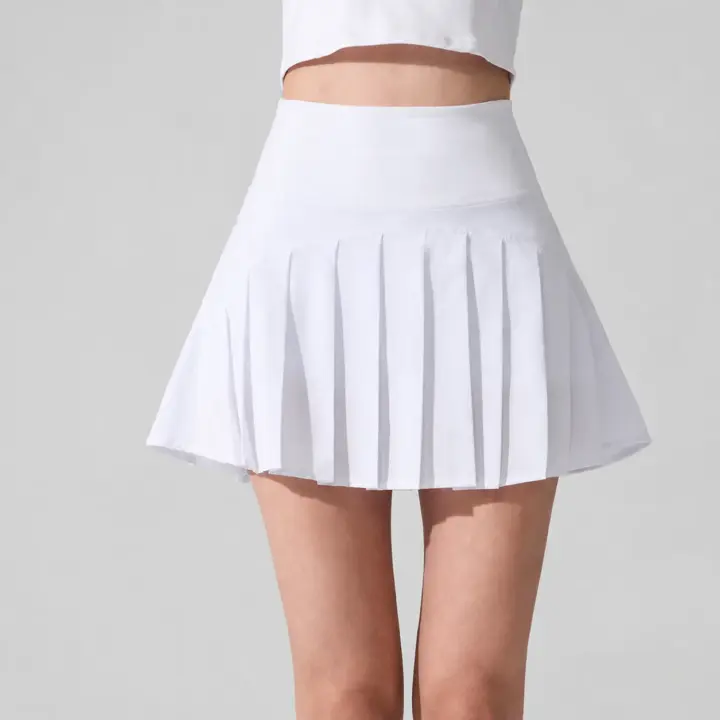 Women's Active Tennis Skirt in White, Cream, Clay Pink, Khaki, Navy styled scene